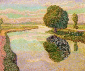 Toorop Prints: Landscape with Canal, 1894. Creator: Toorop, Jan (1858-1928)