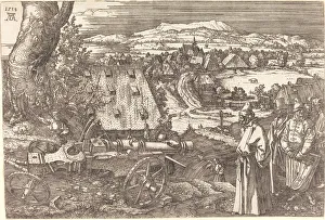 Landscape with a Cannon, 1518. Artist: Durer, Albrecht (1471-1528) Landscape with a Cannon, 1518. Artist: Durer, Albrecht (1471-1528)