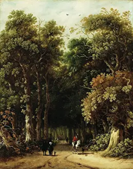 Landscape with Carriage, between 1665 and 1670. Creator: Roelof van Vries