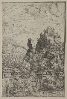 1524 1566 Prints: Landscape with a Castle, 1553. Creator: Hanns Lautensack (German, 1524-1566)
