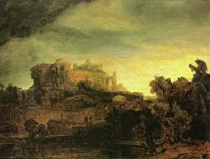 Rembrant Van Rijn Prints: Landscape with Castle, 1641. Creator: Rembrandt Harmensz van Rijn