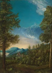 Landscape with Castle, c. 1525. Artist: Altdorfer, Albrecht (c. 1480-1538) Landscape with Castle, c. 1525. Artist: Altdorfer, Albrecht (c. 1480-1538)