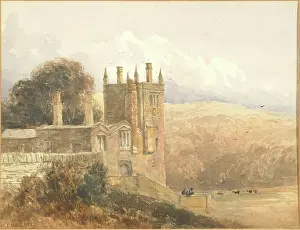 Chimneys Prints: Landscape with Castle, c1830s-1850s. Creator: David Cox the Elder