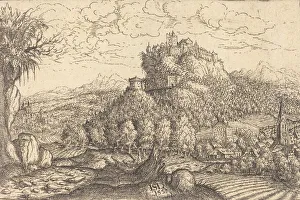 Landscape with a Castle in the Center, 1553. Creator: Hans Sebald Lautensack