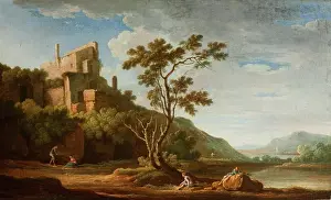 Landscape with Castle Ruins, 1765. Creator: Adolf Fryderyk Harper
