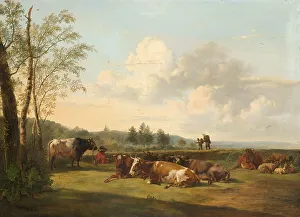 Os Pieter Gerardus Van Prints: Landscape with Cattle, 1816. Creator: Pieter Gerardus van Os