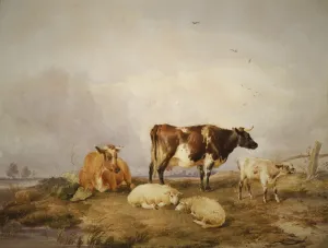 Thomas Sidney Prints: Landscape and Cattle, c1823-1902. Artist: Thomas Sidney Cooper