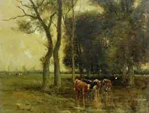 Archibald Reid Prints: Landscape with Cattle, c1872. Creator: Archibald David Reid