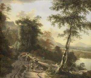 Hackaert Jan Prints: Landscape with Cattle Drivers, 1660-1685. Creator: Jan Hackaert