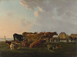 Jacob Van Collection: Landscape with Cattle, probably ca. 1800. Creator: Jacob van Strij
