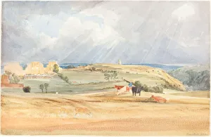 Bulwer James Redfoord Collection: Landscape with Cattle (Somerset?), 1830. Creator: James Bulwer