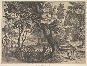Gillis Sadeler Ii Prints: Landscape with Christ Tempted by the Devil. n. d. Creator: Aegidius Sadeler II