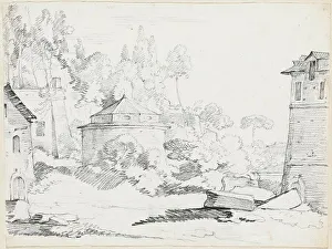 Vien Joseph Marie I Prints: Landscape with the Church of San Teodoro, 1744/1750. Creator: Joseph-Marie Vien the Elder