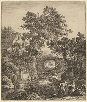 Circumcision Prints: Landscape with the Circumcision of Moses Son. Creator: Anthonie Waterloo