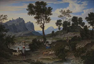 Koch Joseph Anton Prints: Landscape from Civitella near Olevano, 1823. Creator: Joseph Anton Koch