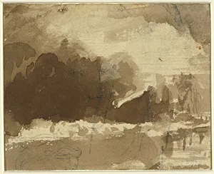 John Varley Prints: Landscape Composition [recto]. Creator: John Varley I