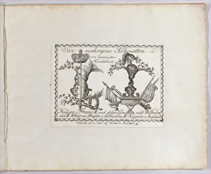 Landscape containing four silhouettes, 1793-1800. Creator: Anon