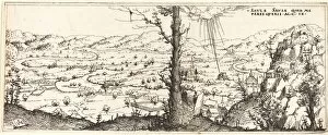 Landscape with the Conversion of Saint Paul, 1545. Creator: Augustin Hirschvogel