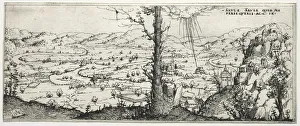 Augustin Hirschvogel German Collection: Landscape with the conversion of saulus, 1545. Creator: Augustin Hirschvogel (German, 1503-1553)