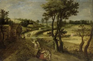 Cornfield Prints: Landscape with Corn Fields, 1602-1630. Creator: Jacob Savery II