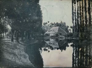Reflected Collection: [Landscape with Cottage], 1844. Creators: Marie-Charles-Isidore Choiselat