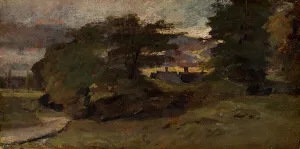 Constable John Prints: Landscape with Cottages, 1809 / 10. Creator: John Constable