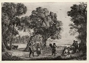 1604 1682 Prints: Landscape with a Country Dance (Small Plate)