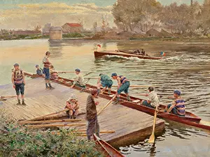 Rower Prints: Landscape. Creator: Gueldry, Ferdinand Joseph (1858-1945)