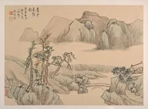 Album Leaf Gallery: Landscape, dated 1827. Creator: Shen Zhuo