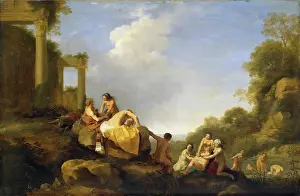 Loyalty Prints: Landscape with Diana and Callisto, 1650. Creator: Cornelis van Poelenburgh