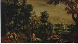 Nymph Prints: Landscape with Diana and Callisto, 1655. Creator: Anton Mirou