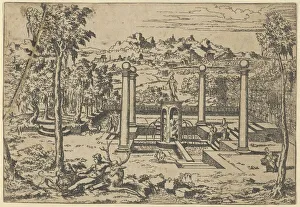 Rest Gallery: Landscape with Diana Resting, 1526-50. Creator: Leon Davent