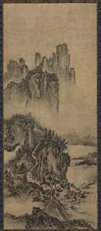 1392 1910 Prints: Landscape with a Distant Temple, early 1500s. Creator: Unknown