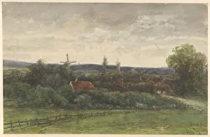 Johannes Gijsbert Vogel Prints: Landscape in Dongen, 1854. Creator: Johannes Gysbert Vogel