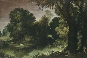 Stalking Prints: Landscape with Duck-hunters. Creator: After Paul Bril