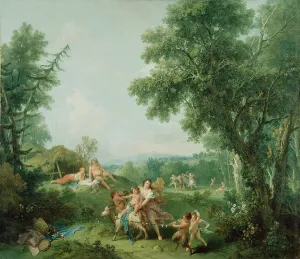 Francesco Zuccarelli Prints: Landscape with the Education of Bacchus, 1744. Creator: Francesco Zuccarelli