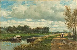 Hague School Prints: Landscape in the Environs of The Hague, c1873-1875. Creator: Roelofs, Willem (1822-1897)