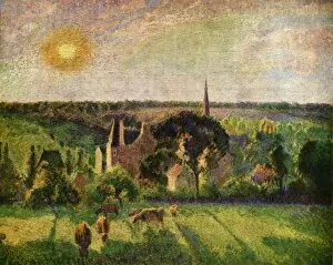 Sunny Collection: Landscape at Eragny, 1897, (1939). Creator: Camille Pissarro