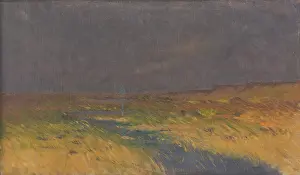Katona Ferdinand Prints: Landscape towards evening, 1910-1930. Creator: Ferdinand Katona