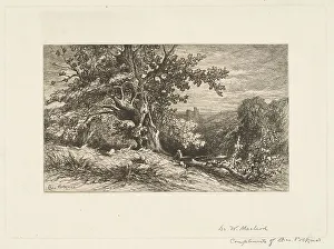 Landscape with Fallen Tree, 1875. Creator: Charles Volkmar