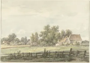 Landscape with farm, 1776-1822. Creator: Jan Hulswit