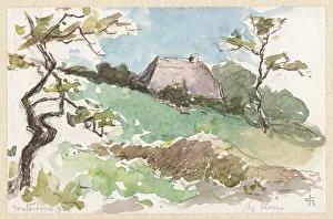 Vans Gravesande Prints: Landscape with farm at Materborn near Kleve, 1892. Creator: Carel Nicolaas Storm