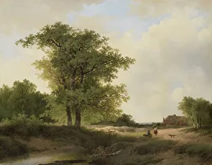 Farmstead Prints: Landscape with Farmstead, c.1840-c.1890. Creator: Johannes Warnardus Bilders