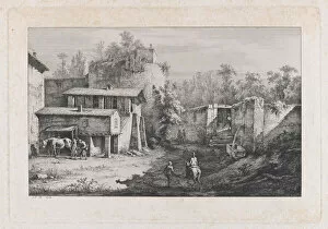 Boisseux Jean Jacques De Collection: Landscape with Farrier, View of Terrebasse, France, 1808