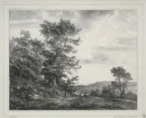 Landscape with Figures, 1817. Creator: Theodore Gudin (French, 1802-1880)