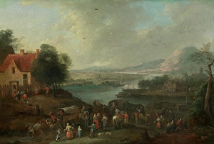 1710s Prints: Landscape with Figures, c1710s. Creator: Karel Breydel