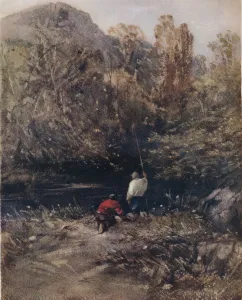 Landscape, With Fishermen, 1843, (1924). Artist: William Evans