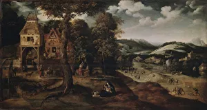 Landscape with the Flight into Egypt, ca 1524. Artist: Patinir, Joachim (ca. 1480-1524) Landscape with the Flight into Egypt, ca 1524. Artist: Patinir, Joachim (ca. 1480-1524)