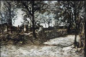 Adolphe Thomas Joseph Monticelli Gallery: Landscape. Fontainebleau, 19th century. Artist: Adolphe Monticelli