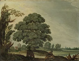 Copper Metal Prints: Landscape with the Good Samaritan, 1600-1660. Creator: Follower of Adam Elsheimer